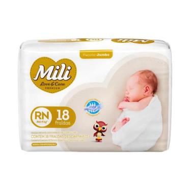 Imagem de Fralda Mili LoveCare RN c/ 18 unidades