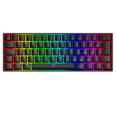 Imagem de Teclado Magnético Gamer Redragon Fizz RGB Preto 60% Polling Rate 8K Rapid Trigger Switch Linear K617RGB-M