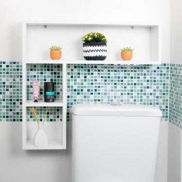 Imagem de Nicho Organizador Porta Papel Decorativo Para Banheiro Sabiá