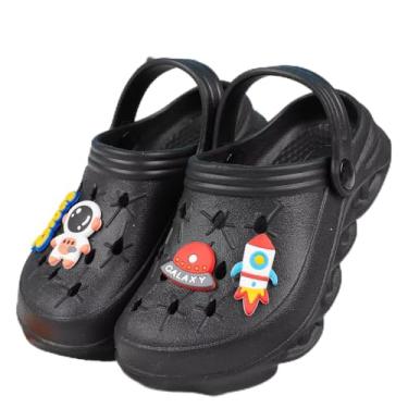 Imagem de Sapatos aquáticos clássicos para meninos e meninas com estampa de jardim, sandália Beah, Preto, 8.5-9 Toddler