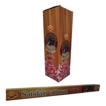 Imagem de Incenso Indiano Sac Sândalo e Rosas - Purifica o ambiente Cx.25un.8v.