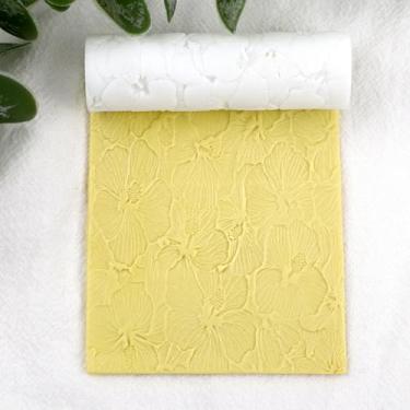 Imagem de Rolo de textura de argila de polímero de flores, rolo de argila de polímero para fazer brincos, funciona com cortadores