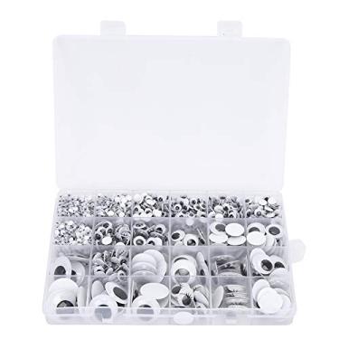 Imagem de Autoadesivo diy brinquedos olhos móveis bonecas de plástico olhos preto e branco 4 25mm para bonecas ursos animais de pelúcia 1 caixa de 1298 peças