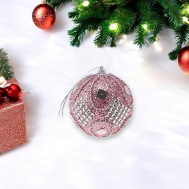 Imagem de Generic 1 peça de enfeites de bolas de Natal com contas redondas de espuma rosa vermelha 8 cm