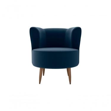 Imagem de Poltrona Decorativa Savana 1 Lugar Veludo Azul Matrix