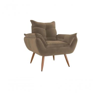 Imagem de Poltrona Decorativa Tóquio 1 Lugar Veludo Capuccino Matrix