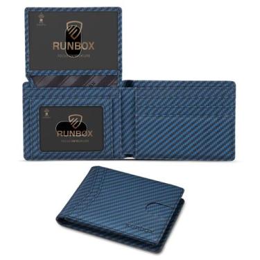 Imagem de Carteira RUNBOX RFID Leather Slim para homens e mulheres