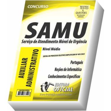 Imagem de Apostila Samu - Auxiliar Administrativo - Curso oficial