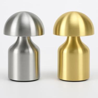 Imagem de Luminária de Mesa LED Recarregável 3 Cores de Luz USB 1800mAh Dimmer Toque Design Metálico Acrílico Antiderrapante Portátil Bivolt (prata)