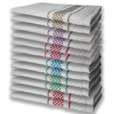 Imagem de 12 Panos De Prato Atoalhado Felpudo Premium Vm+vd+az+rs+rx+mr