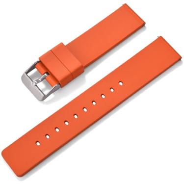 Imagem de Aoeiwv Pulseira de borracha para relógio FKM de liberação rápida de 18 mm, 20 mm, 22 mm, fina, macia, durável, esportiva, FKM, pulseira de substituição para homens e mulheres