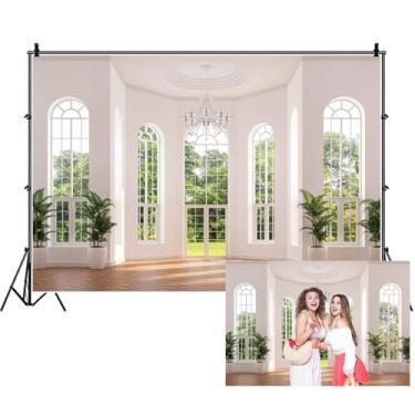 Imagem de Renaiss Pano de fundo para janelas de tecido, sala interior, varanda, luz do sol, sala de estar, fotografia, escritório, zoom, reunião, videoconferência, pano de fundo, adereços de estúdio fotográfico