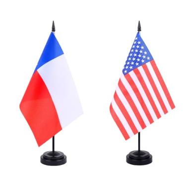 Imagem de JBSJBS Bandeira de mesa EUA Texas 30,5 cm, conjunto de luxo, bandeiras do Texas dos EUA, mini bandeiras de mesa de escritório do estado americano com base preta para decoração de mesa (pacote com 2)
