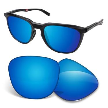 Imagem de Biyxpiv Lentes de substituição de 1,5 mm compatíveis com óculos de sol Oakley Thurso OO9286 OO9286A 54 mm, antirriscos, Azul gelo espelhado