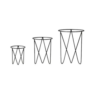 Imagem de Kit 3 Suporte Tripé de Ferro para Vaso de Planta | Decoração Jardim Chão - 3 Tamanhos Diferentes em Ferro, Ideal para Jardim, Varanda e Decoração de Interior