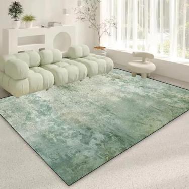 Imagem de Tapetes para sala de estar, 160 x 200 cm, verde claro, luxuoso, decoração, tapetes para sala de estar, tapetes abstratos, área de sofá, tapete para pés lavável, quarto, vestiário, corredor,
