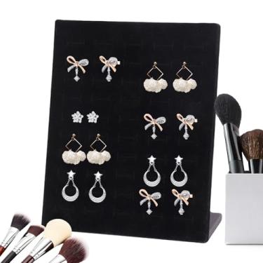 Imagem de Suporte de anel, suportes de joias com 50 compartimentos – Organizador de joias em forma de L para penteadeira de entrada, sala de estar, loja de casamento, balcão de casa