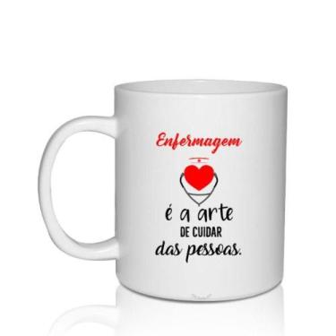 Imagem de Caneca Branca 300Ml Personalizada - Enfermagem - Krystalon