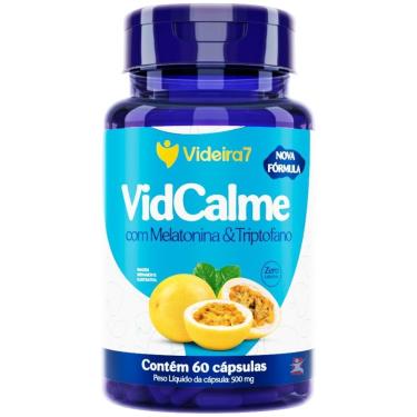 Imagem de VIDCALME MARACUJÁ MELATONINA TRIPTOFANO COLINA VITAMINAS E MINERAIS 60 CÁPSULAS – VIDEIRA7-Unissex