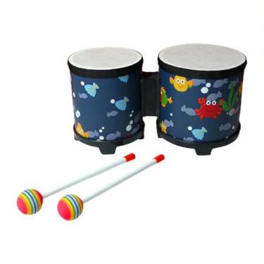 Imagem de Bongo Drums Adultos,Bongo Drum | Brinquedo musical de tambor de mão bonito | Conjunto de bateria infantil, instrumentos musicais de feitos à mão com 2 baquetas coloridas,de Na