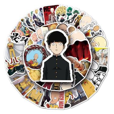 Imagem de Adesivos One Punch Man Anime 57 peças de PVC à prova d`água