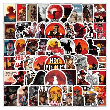 Imagem de Adesivos Reds Deads Redemptions, vinil impermeável, 103 unidades