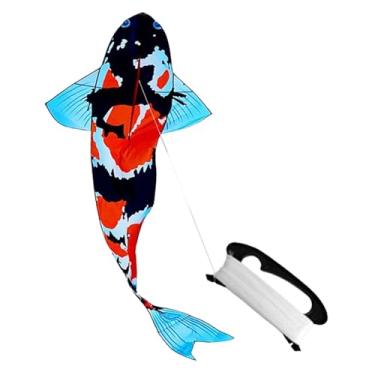 Imagem de Dynwave Pipa grande em forma de carpa koi, multiuso, fácil de, clássica, com formato de, ideal para crianças e adultos iniciantes.