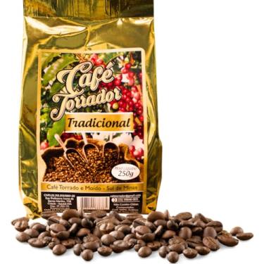 Imagem de Café Moído 100% Puro 250 Gramas Cultivado nas Terras Altas da Serra da Mantiqueira torrado artesanalmente com alto controle de qualidade