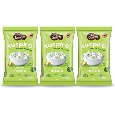 Imagem de Kit 3 Suspiro Zero Açúcar Com Proteina La Ganexa (3x30g) (Pistache)