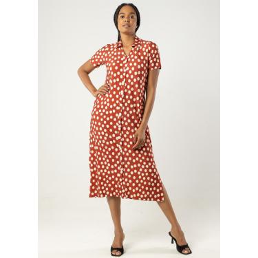 Imagem de Vestido Chemise Pau a Pique Poá Telha