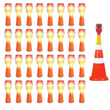 Imagem de Sinalizador Solar Viario Kit 45 Uni Estrada Rodovia Pista Obra Chuva Segurança Chuva Obra Transito Sinalizaçao