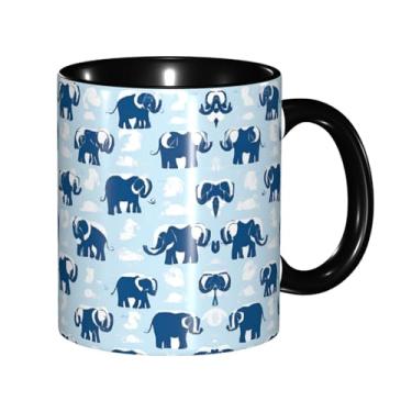 Imagem de Zeraoke Canecas de café criativas com estampa de bolinhas Blue Poodle personalizadas, presente para a família, tamanho de 325 ml, unissex