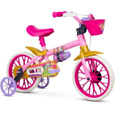 Imagem de Bicicleta Infantil Nathor Aro 12 Princesas Rosa