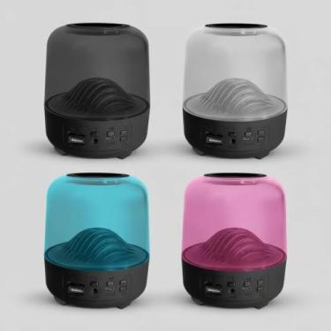 Imagem de Caixa De Som Bluetooth 5W Com Luz RGB Rádio FM USB/TF E Modo Auxiliar Portátil