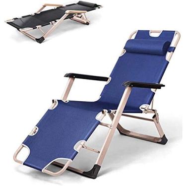 Imagem de YYBOES Espreguiçadeira leve e dobrável, espreguiçadeira dobrável reclinável, cadeira de jardim ao ar livre, espreguiçadeira, cama para viagem, férias, acampamento, cadeira de praia dobrável