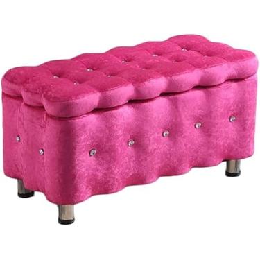 Imagem de FAMEOYA Nordic Simplicity Banco de armazenamento otomano banquinho para pés loja de roupas banco de sofá banco de extremidade de cama retangular mudança de porta doméstica banco de sapatos