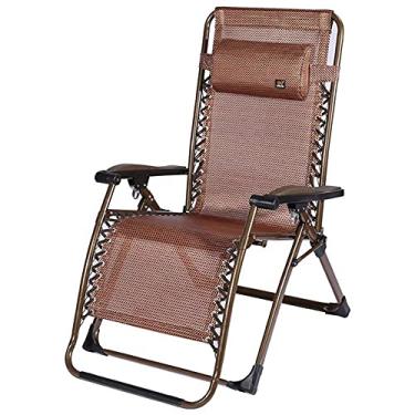 Imagem de Cadeiras de pátio com gravidade zero, cadeiras grandes e portáteis para pátio, cadeira dobrável ajustável com suporte de copo para piscina, ao ar livre, quintal, praia, durável