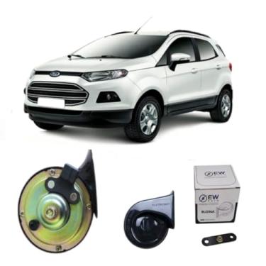 Imagem de BUZINA AUTOMOTIVA CARACOL COM PLUG E CONECTOR PRA 2 PINOS - APLICAÇÃO EM ECOSPORT 2013>2017