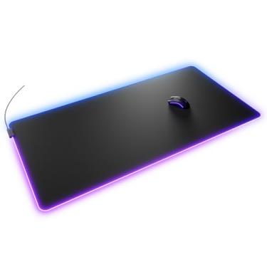 Imagem de Glorious Mouse pad para jogos GMP 2 GLED XXXL - iluminação RGB de 2 zonas, borda sem costura, acabamento de tecido premium, base de borracha antiderrapante - 1220 mm x 610 mm x 3 mm - tapete de mesa