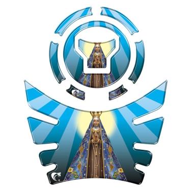 Imagem de Kit Protetor Tanque E Bocal Moto Honda Acima 2018 Nossa Senhora Azul Azul