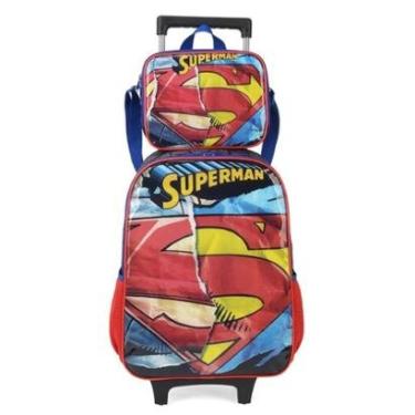 Imagem de Kit Mochila De Rodinha Luxcel Superman 37893-Masculino