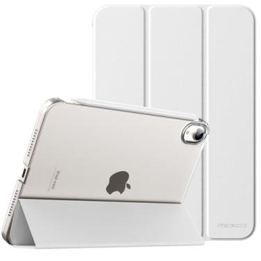 Imagem de MoKo Capa protetora compatível com novo iPad mini 6 8,3 polegadas 2021 - iPad mini 6ª geração capa protetora com suporte de visualização de três dobras carro dormir / acordar capa inteligente de