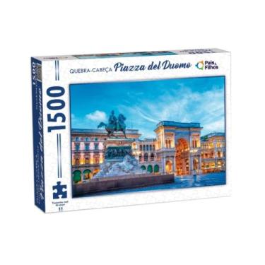 Imagem de Jogo Quebra-Cabeça Puzzle Piazza del Duomo 1500 Peças Pais e Filhos - 