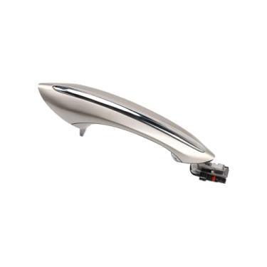 Imagem de Maçaneta da porta de acesso confortável para exterior do carro, substituição sem chave, compatível com BMW 5 6 7 séries F02 F10 F06 F07 preto branco marrom(Brown Right)