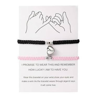 Imagem de Pulseiras para casais, 2 peças, pulseiras trançadas feitas à mão, para mulheres, homens, presentes de amizade, Medium, Latão, Sem Pedra Preciosa