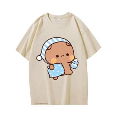 Imagem de Camisetas De Casal Kawaii BuBu Panda DuDu Bear Camiseta Gráfica De Man
