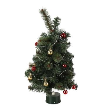 Imagem de Nishiyuenyi Árvore de Natal Artificial de Mesa com Luzes Integradas, Ideal para Decoração de Sala de Estar, Bar, Lareira E Festas, Style E, Tamanho real