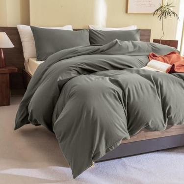 Imagem de Sanracie Conjunto de edredom Queen, 3 peças, Queen, algodão, verde, extra macio, respirável, para todas as estações