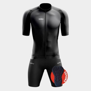 Imagem de Conjunto Premium de Ciclismo Premium TR4 com Bolsos Traseiros + Bermuda de Forro com Espuma-Masculino