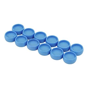 Imagem de 12 Pcs Anéis de encadernação de plástico 10mm portátil DIY T Tipo Cogumelo Hole Pack Acessórios de anel de fichário de plástico Anéis de fichário de caderno para material escolar (Azul claro)